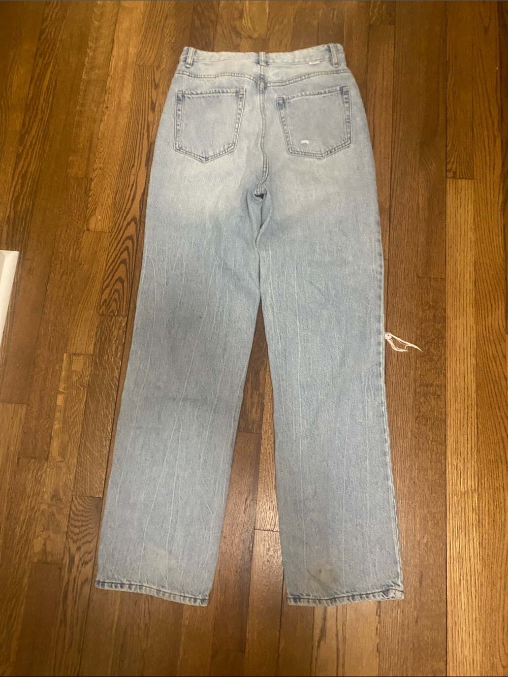 PacSun Light Blue High-Rise Distressed Straight Jeans - Picture 8 of 8